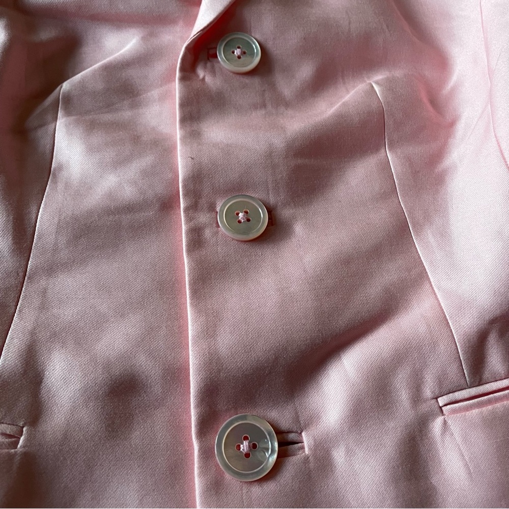 RALPH LAUREN Black Label Silk Pink Barbiecore Two-Piece Skirt Suit Women size 6 - Picture 4 of 14